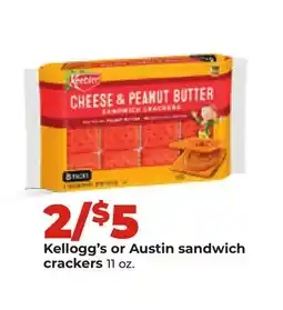 Hy-Vee Kellogg's or Austin sandwich crackers offer