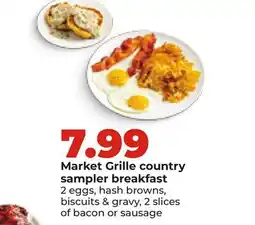 Hy-Vee Market Grille country sampler breakfast offer