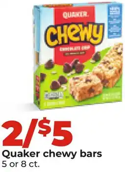 Hy-Vee Quaker chewy bars offer