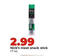 Hy-Vee Nick's meat snack stick offer