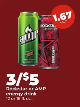 Hy-Vee Rockstar or AMP energy drink offer