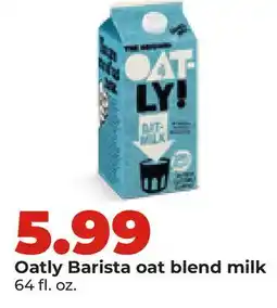 Hy-Vee Oatly Barista oat blend milk offer