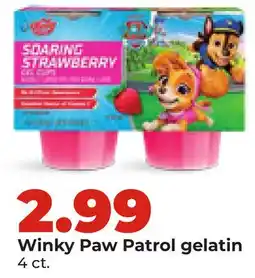 Hy-Vee Winky Paw Patrol gelatin offer