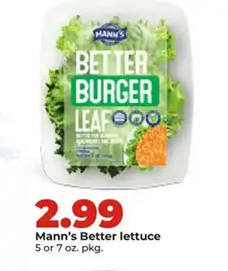 Hy-Vee Mann's Better lettuce offer