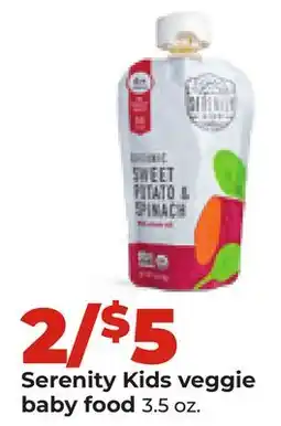 Hy-Vee Serenity Kids veggie baby food offer
