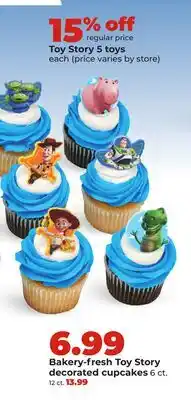 Hy-Vee Bakery-fresh Toy Story decorated cupcakes offer