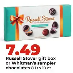 Hy-Vee Russell Stover gift box or Whitman's sampler chocolates offer