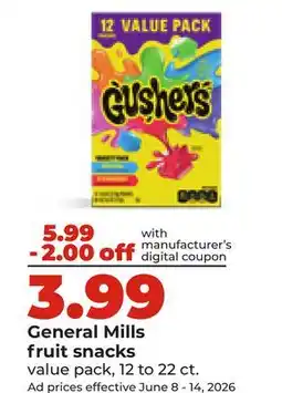 Hy-Vee General Mills fruit snacks offer