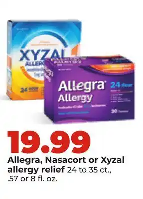 Hy-Vee Allegra, Nasacort or Xyzal allergy relief offer