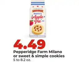 Hy-Vee Pepperidge Farm Milano or sweet & simple cookies offer