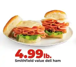Hy-Vee Smithfield value deli ham offer