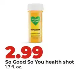 Hy-Vee So Good So You health shot offer