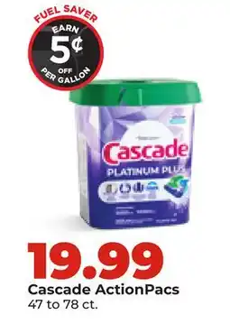 Hy-Vee Cascade ActionPacs offer