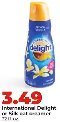 Hy-Vee International Delight or Silk oat creamer offer