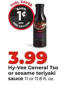 Hy-Vee Hy-Vee General Tso or sesame teriyaki sauce offer
