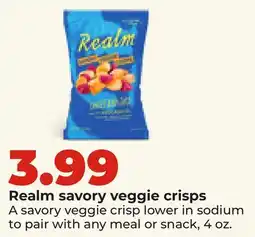 Hy-Vee Realm savory veggie crisps offer