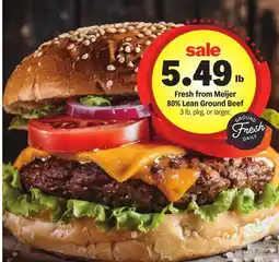 Meijer Fresh from Meijer 80% Lean Ground Beef offer