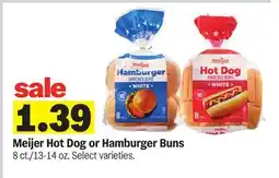 Meijer Meijer Hot Dog or Hamburger Buns offer