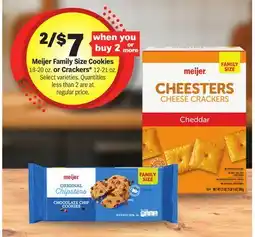 Meijer Meijer Family Size Cookies 18-20 oz. or Crackers* 12-21 oz offer