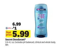 Meijer Secret Deodorant offer