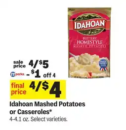 Meijer Idahoan Mashed Potatoes or Casseroles offer