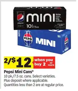Meijer Pepsi Mini Cans offer