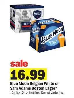 Meijer Blue Moon Belgian White or Sam Adams Boston Lager offer