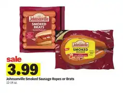 Meijer Johnsonville Smoked Sausage Ropes or Brats offer