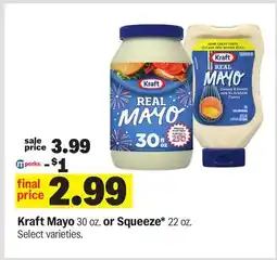 Meijer Kraft Mayo 30 oz. or Squeeze* 22 oz offer