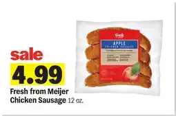 Meijer Fresh from Meijer Chicken Sausage offer