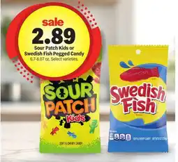 Meijer Sour Patch Kids or Swedish Fish Pegged Candy offer