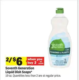 Meijer Seventh Generation Liquid Dish Soaps offer