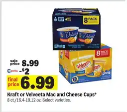 Meijer Kraft or Velveeta Mac and Cheese Cups offer