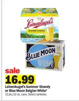 Meijer Leinenkugel's Summer Shandy or Blue Moon Belgian White offer