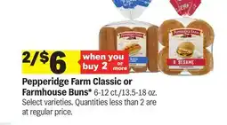 Meijer Pepperidge Farm Classic or Farmhouse Buns offer