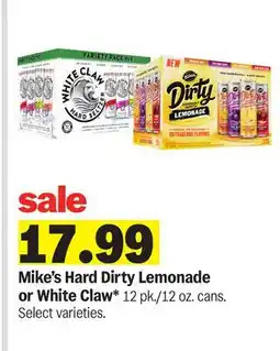 Meijer Mike's Hard Dirty Lemonade or White Claw offer