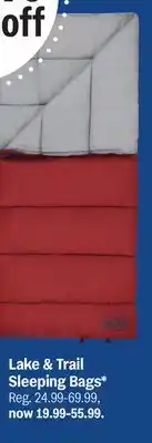 Meijer Lake & Trail Sleeping Bags offer
