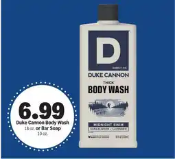Meijer Duke Cannon Body Wash 18 oz. or Bar Soap 10 oz offer