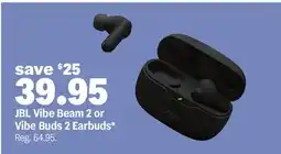 Meijer JBL Vibe Beam 2 or Vibe Buds 2 Earbuds offer