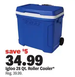 Meijer Igloo 28 Qt. Roller Cooler offer