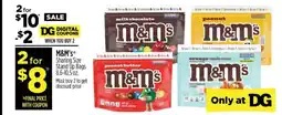 Dollar General M&M's Sharing Size Stand Up Bags offer