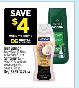 Dollar General Irish Spring or Softsoap offer