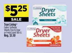 Dollar General True Living Dryer Sheets offer