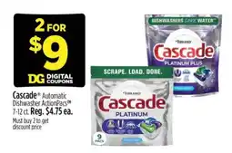 Dollar General Cascade Automatic Dishwasher ActionPacs offer