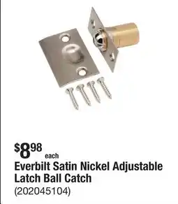 The Home Depot Everbilt Satin Nickel Adjustable Latch Ball Catch offer