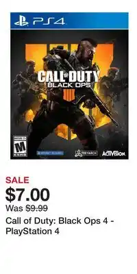 Game Stop Call of Duty: Black Ops 4 - PlayStation 4 offer