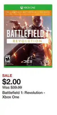 Game Stop Battlefield 1: Revolution - Xbox One offer