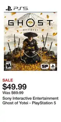 Game Stop Sony Interactive Entertainment Ghost of Yotei - PlayStation 5 offer