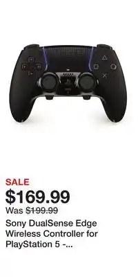 Game Stop Sony DualSense Edge Wireless Controller for PlayStation 5 - Midnight Black offer
