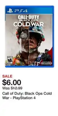Game Stop Call of Duty: Black Ops Cold War - PlayStation 4 offer